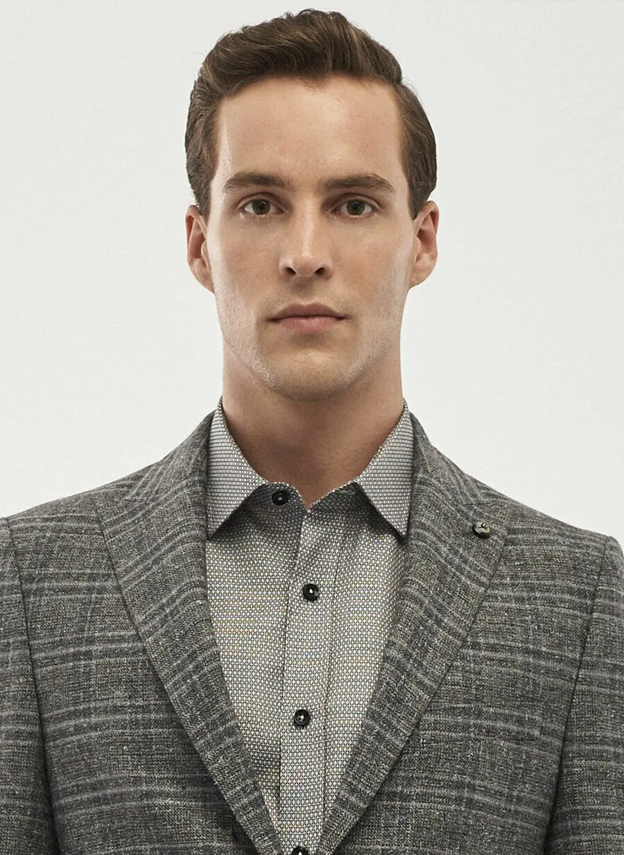 16865 Grey Slim Fit Jacket