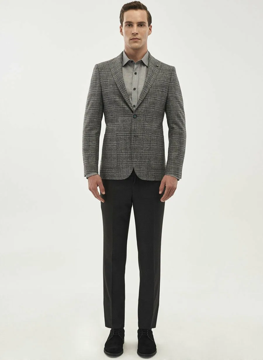 16865 Grey Slim Fit Jacket