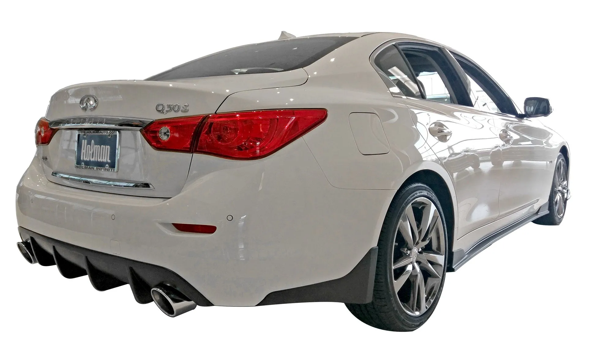 2014-2017 Infiniti Q50 Side Skirts [Matte Black] - KB11228MB
