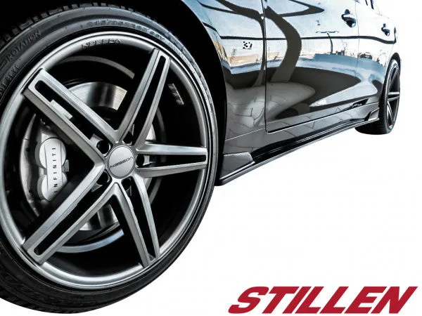 2014-2017 Infiniti Q50 Side Skirts [Matte Black] - KB11228MB