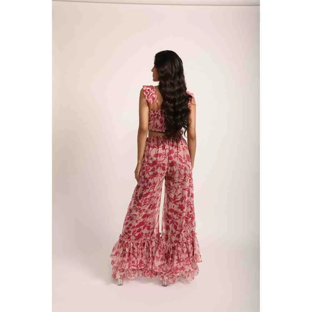 AROOP SHOP INDIA Pink Emma Floral Print Co-Ord (Set of 2)