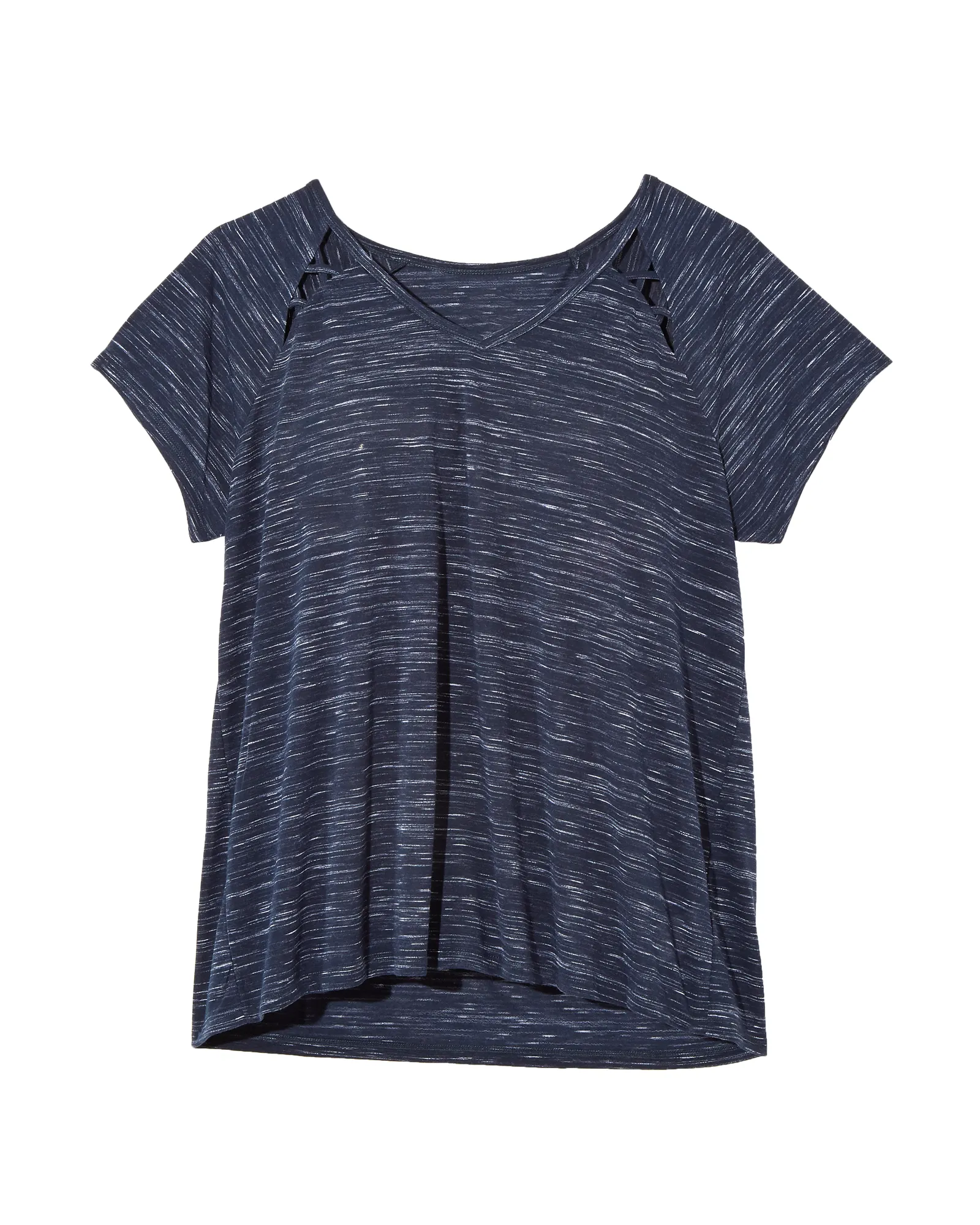 Azalea Lattice Detail Tee | Navy