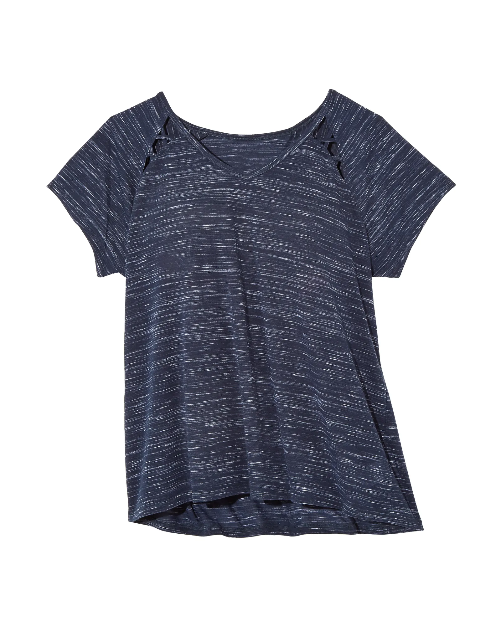 Azalea Lattice Detail Tee | Navy