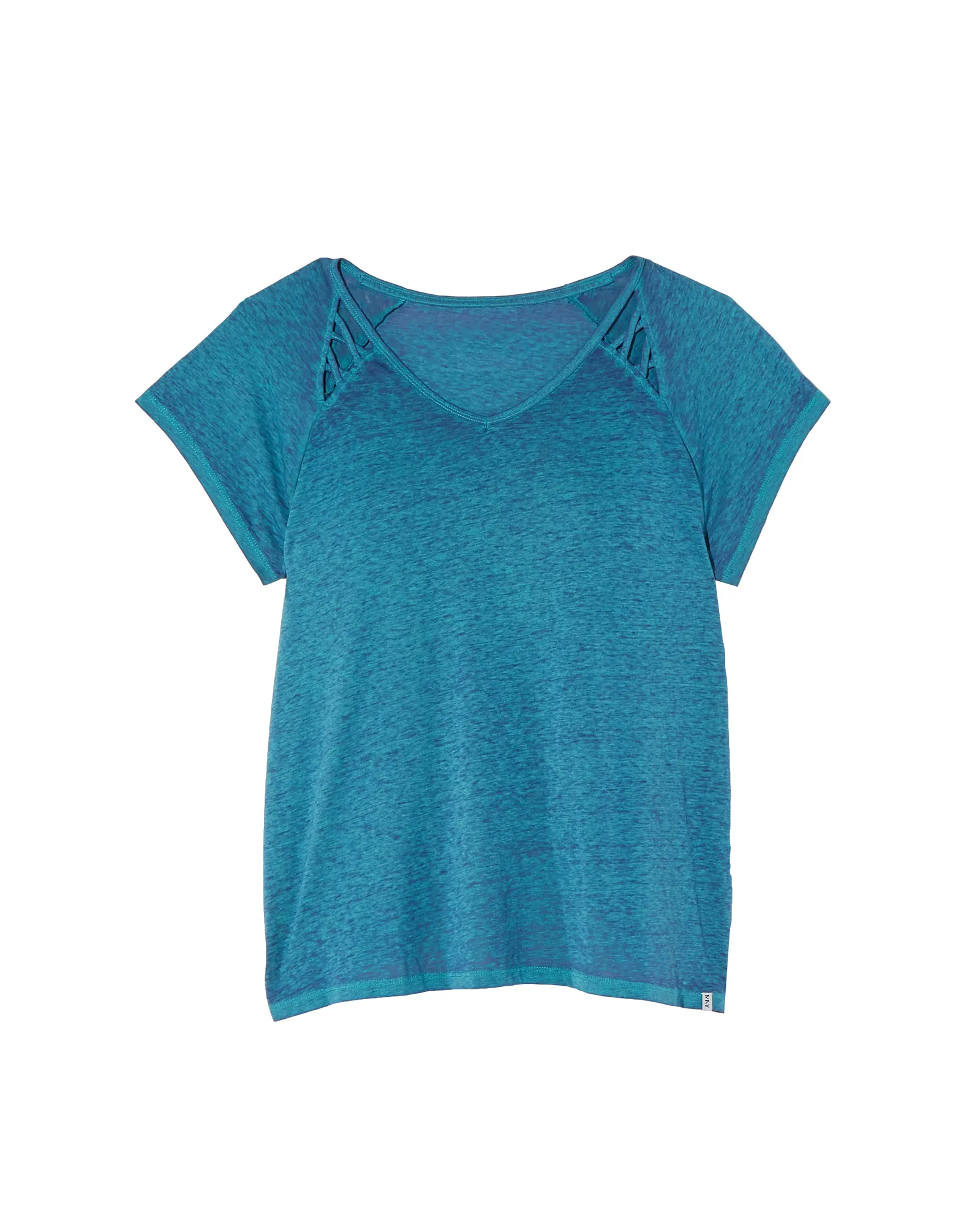 Azalea Lattice Detail Tee | Teal