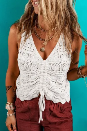 Believe Me Crochet Sleeveless Tank Top