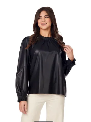 BLACK PUTNAM LEATHER TOP BY MUD PIE
