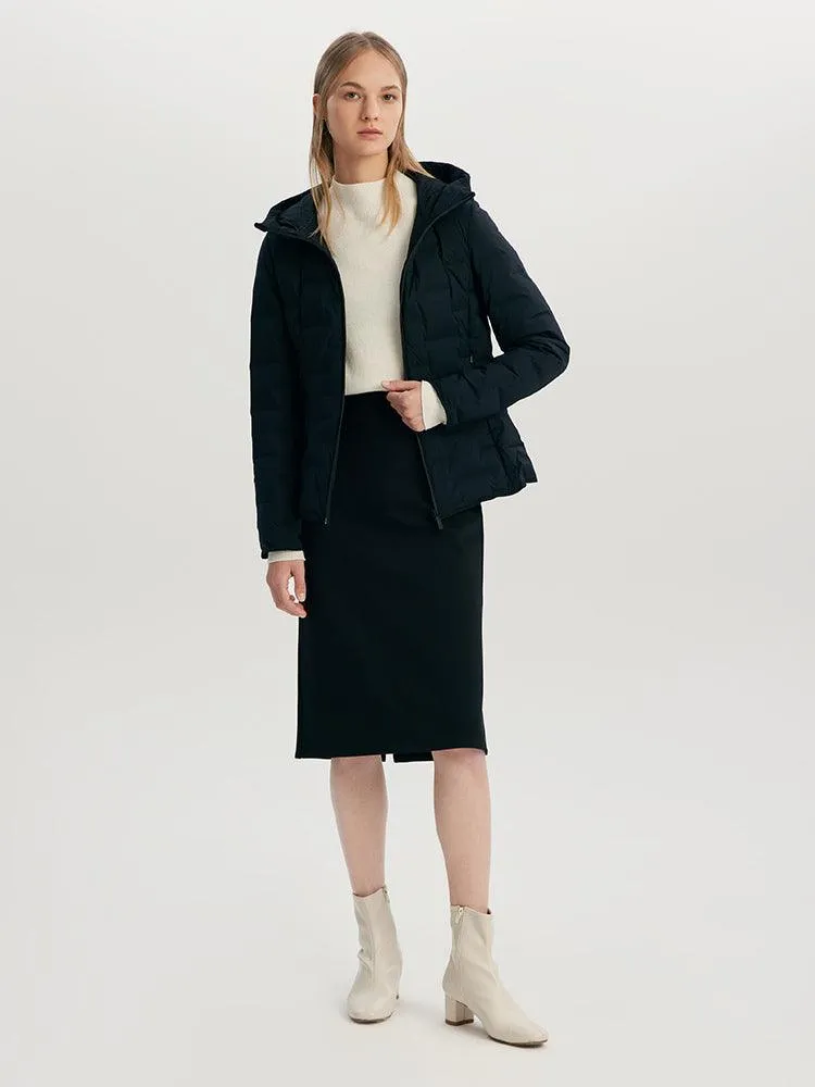 Black Stretchy Fleece Seamless Skirt