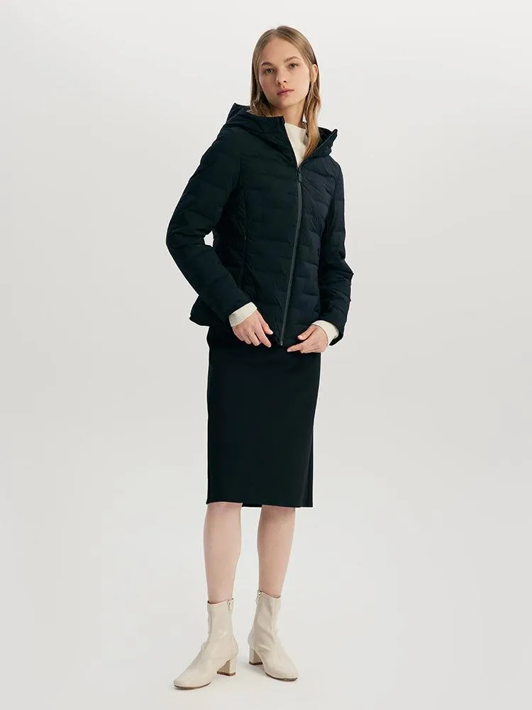 Black Stretchy Fleece Seamless Skirt