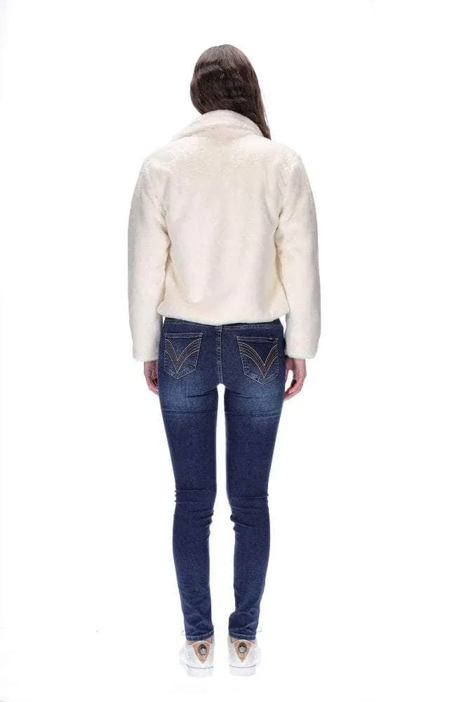 Carson Faux Fur Jacket Cream