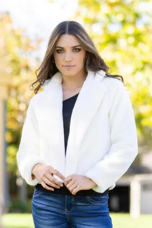 Carson Faux Fur Jacket Cream