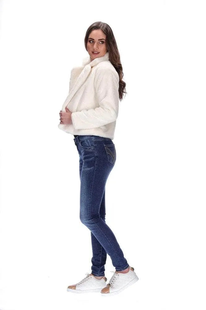 Carson Faux Fur Jacket Cream