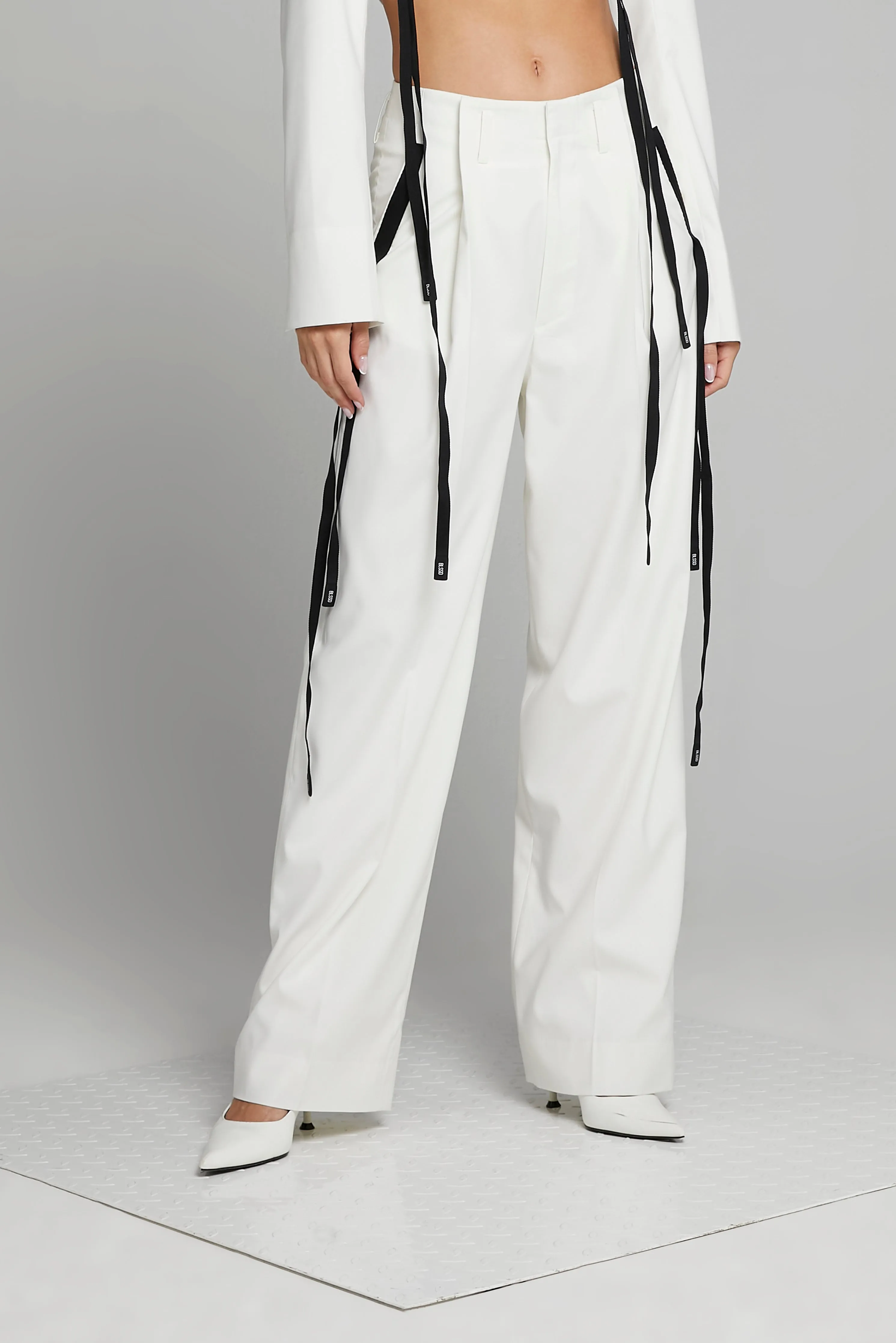 CASHMERE PANTS W/ POCKET LINES