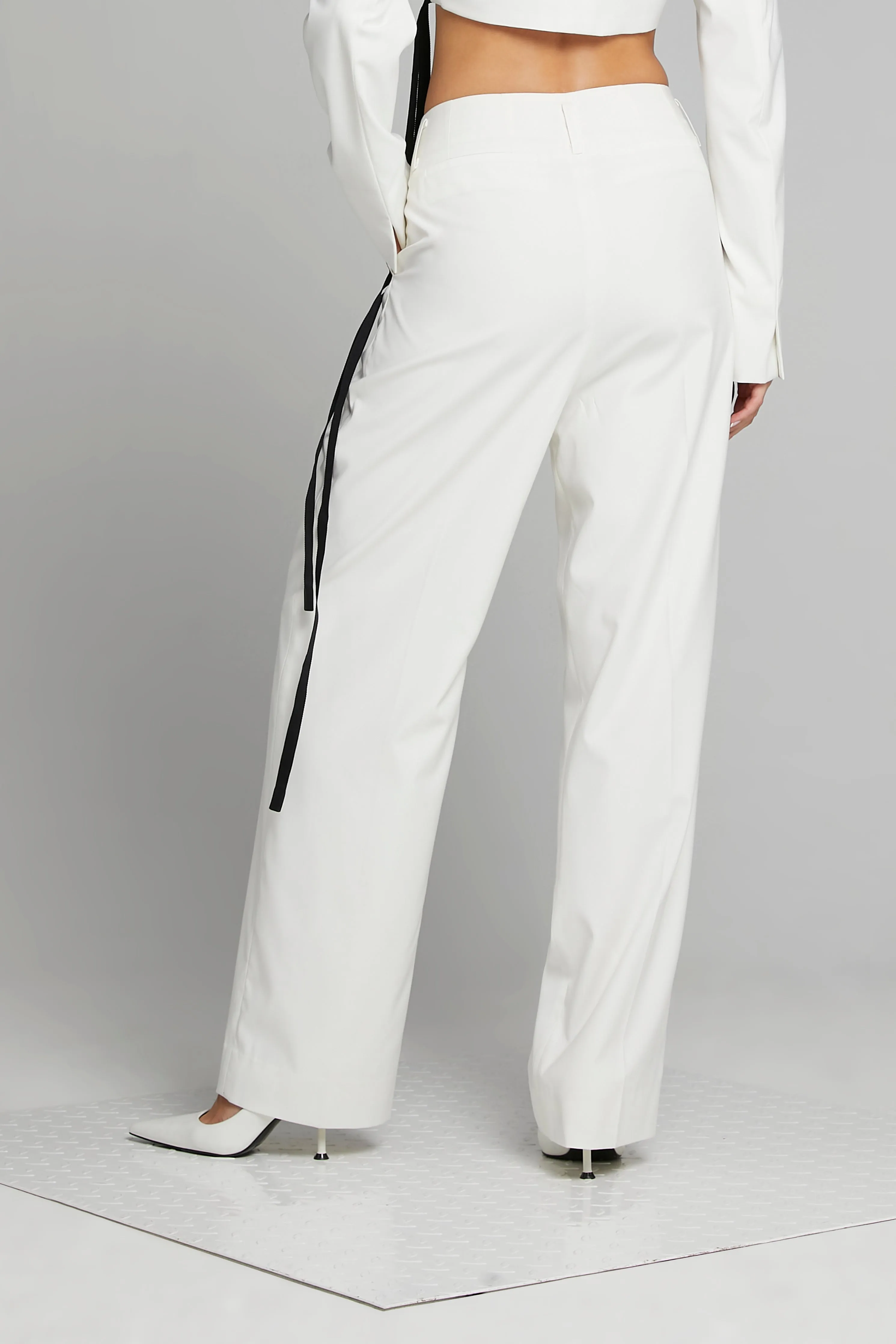 CASHMERE PANTS W/ POCKET LINES