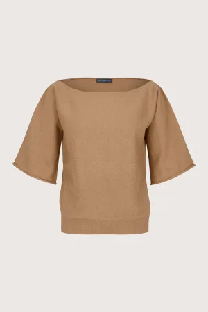 Chantelle Boat Neck Cashmere Raffia
