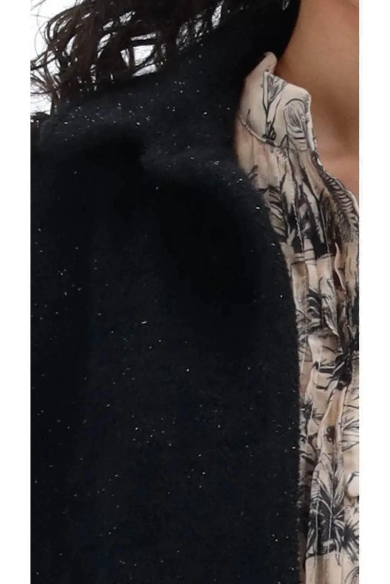 Clementine Shacket Black Sparkle