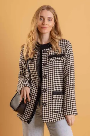 Coco Jacket Check Black And White