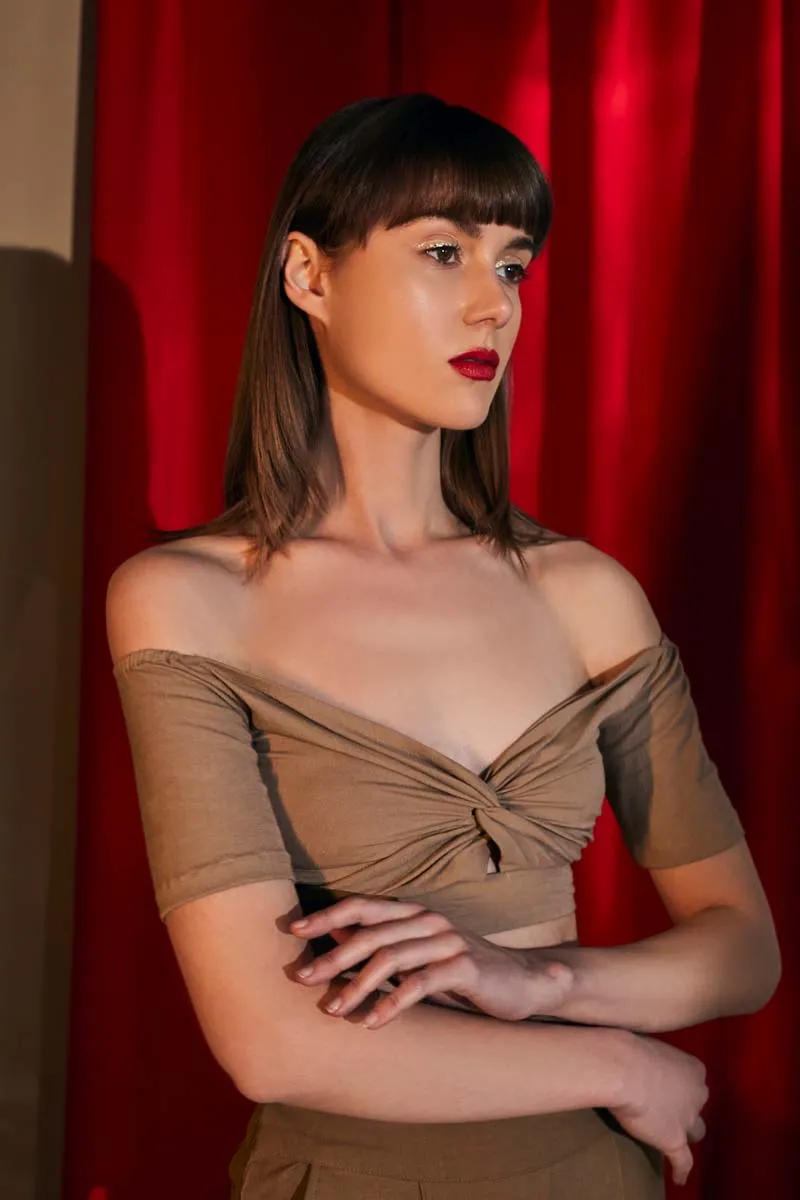 Cora Off Shoulder Crop Top Outfit