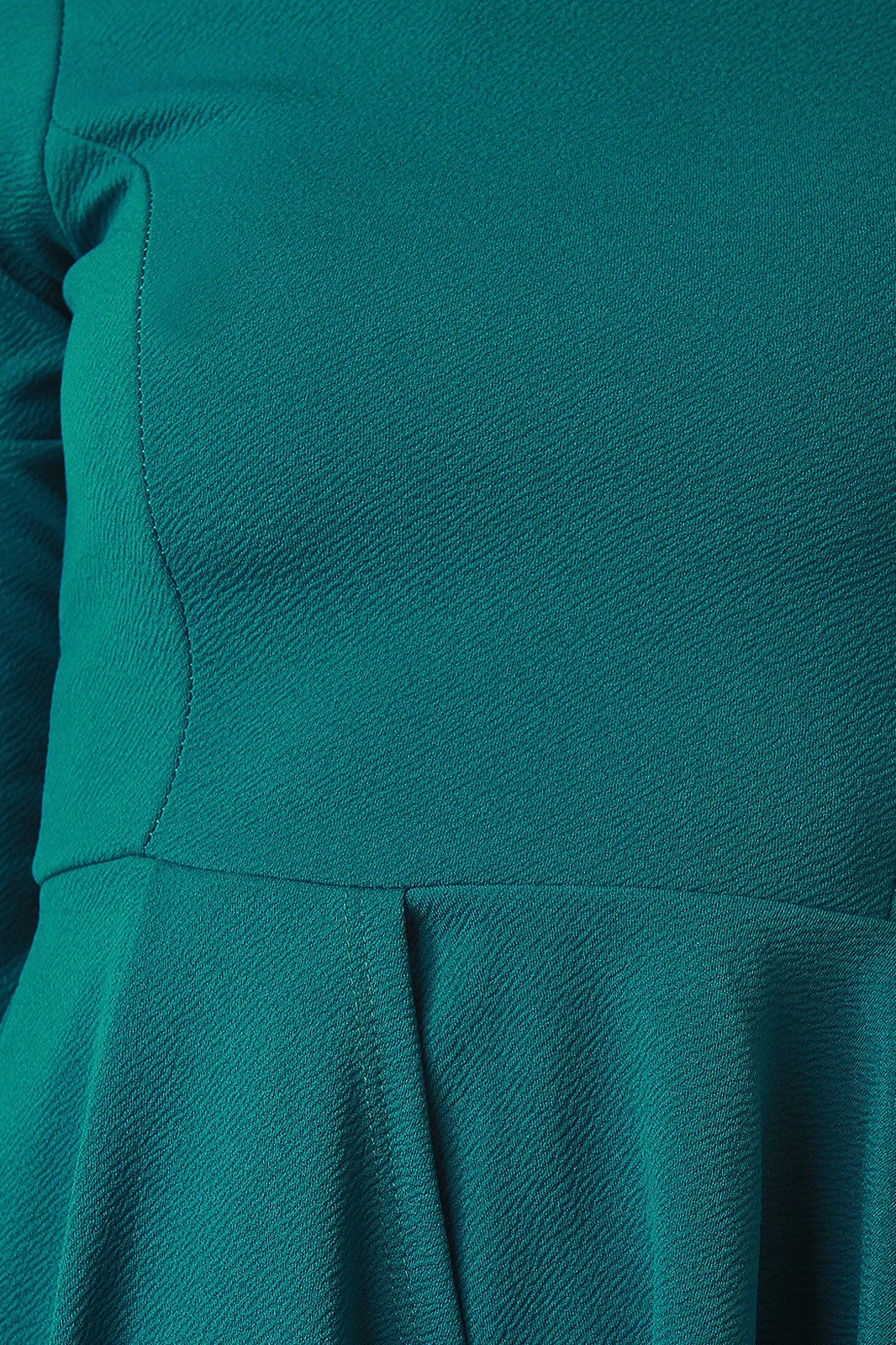 Crepe Mock Neck Asymmetrical Peplum Top