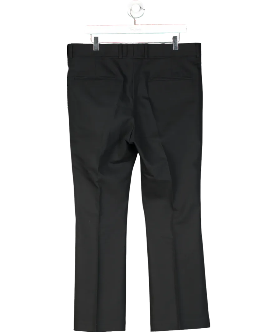 Daniel W Fletcher Black Straight Leg Tailored Trousers UK M