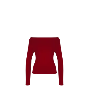 EMMA KNIT LONG SLEEVE SANGRIA