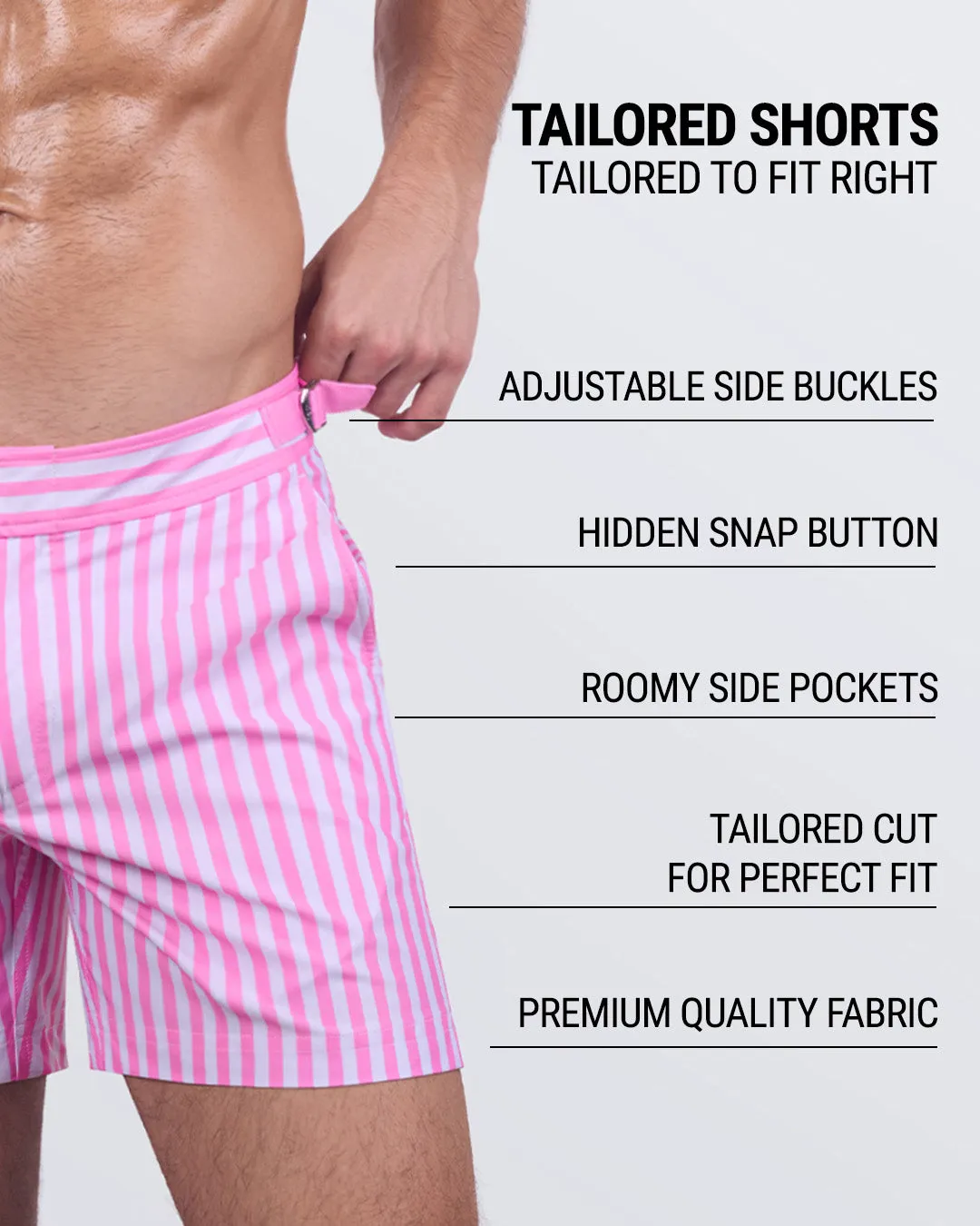 FAST LINES (CHILL PINK) - Tailored Shorts