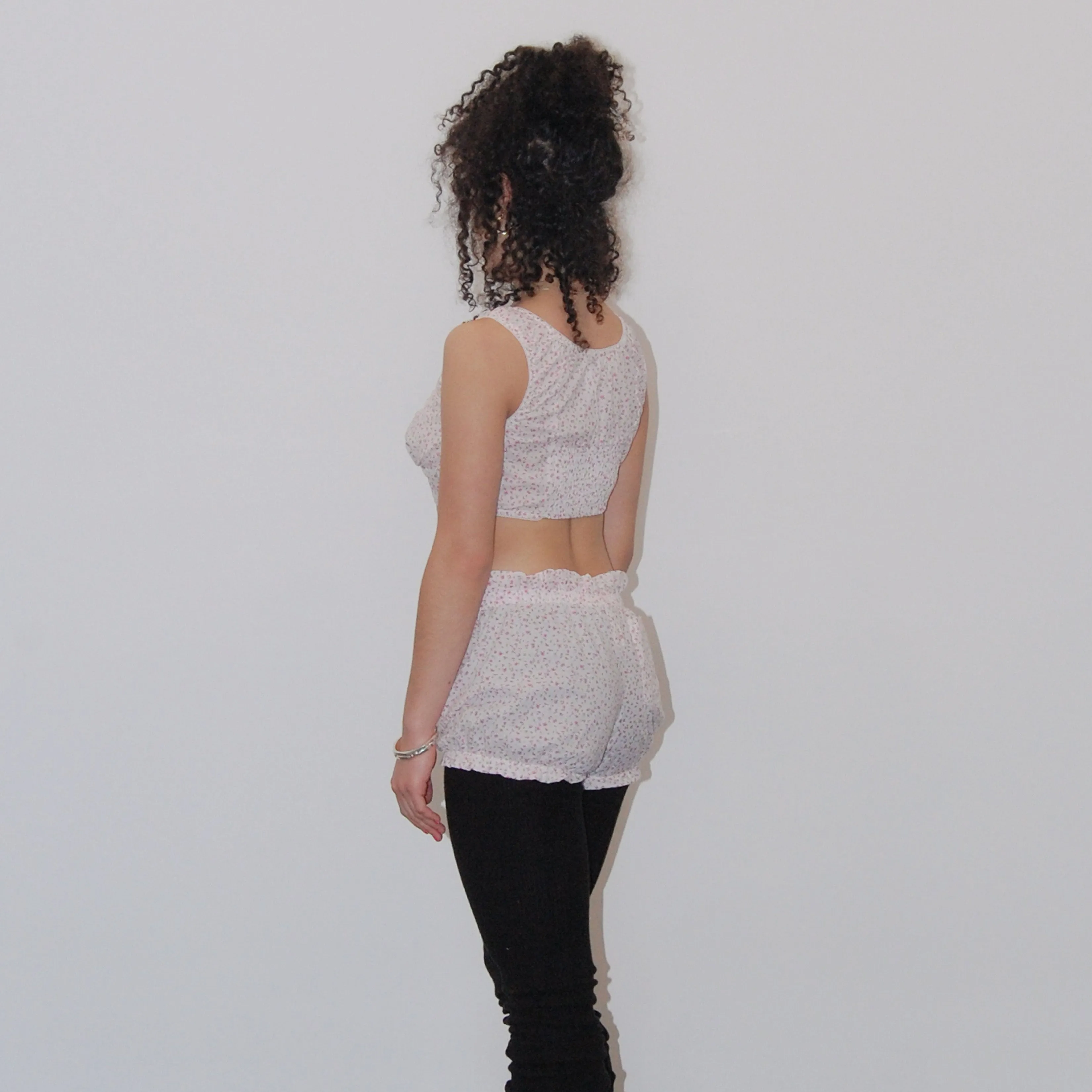 Floral Bustier / White