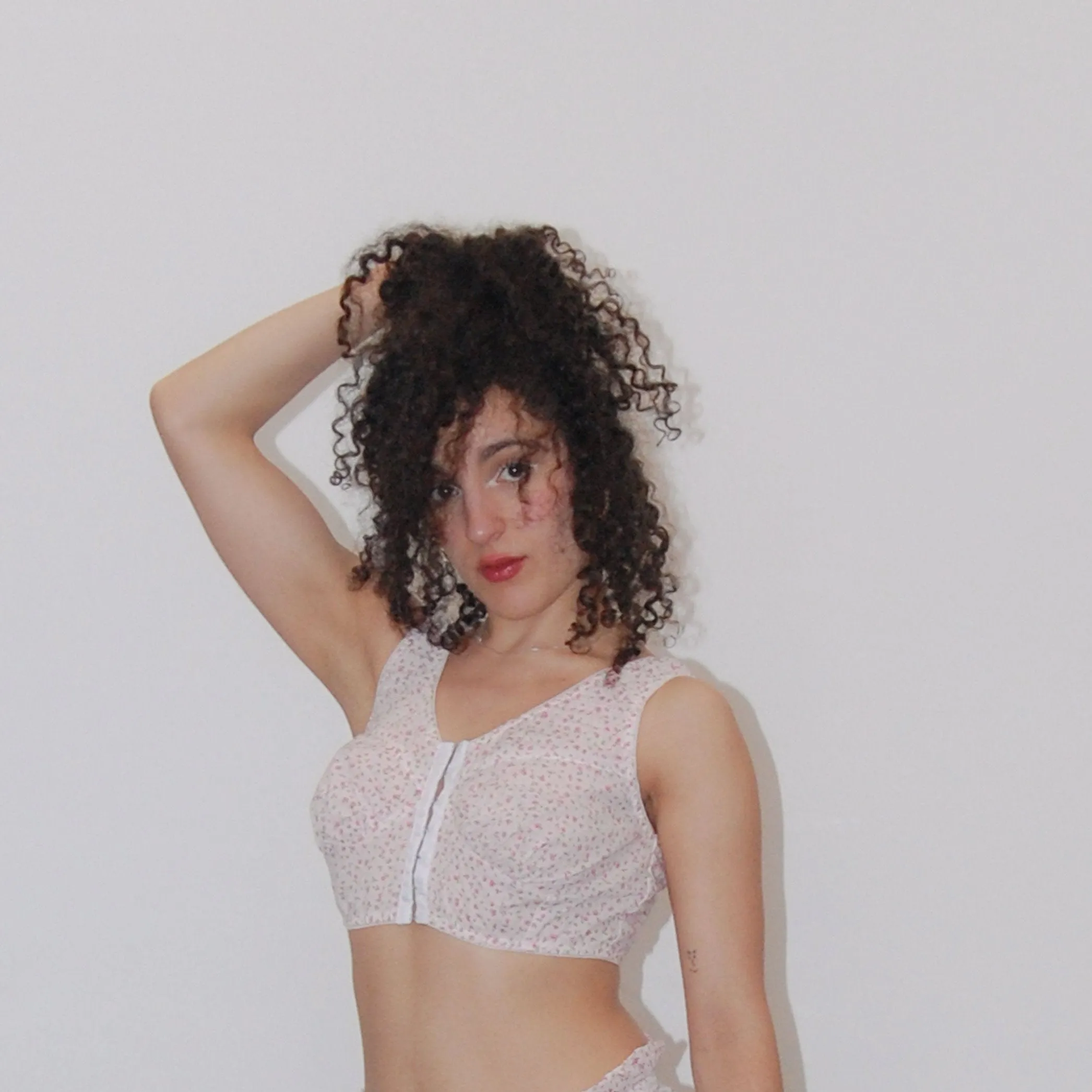 Floral Bustier / White