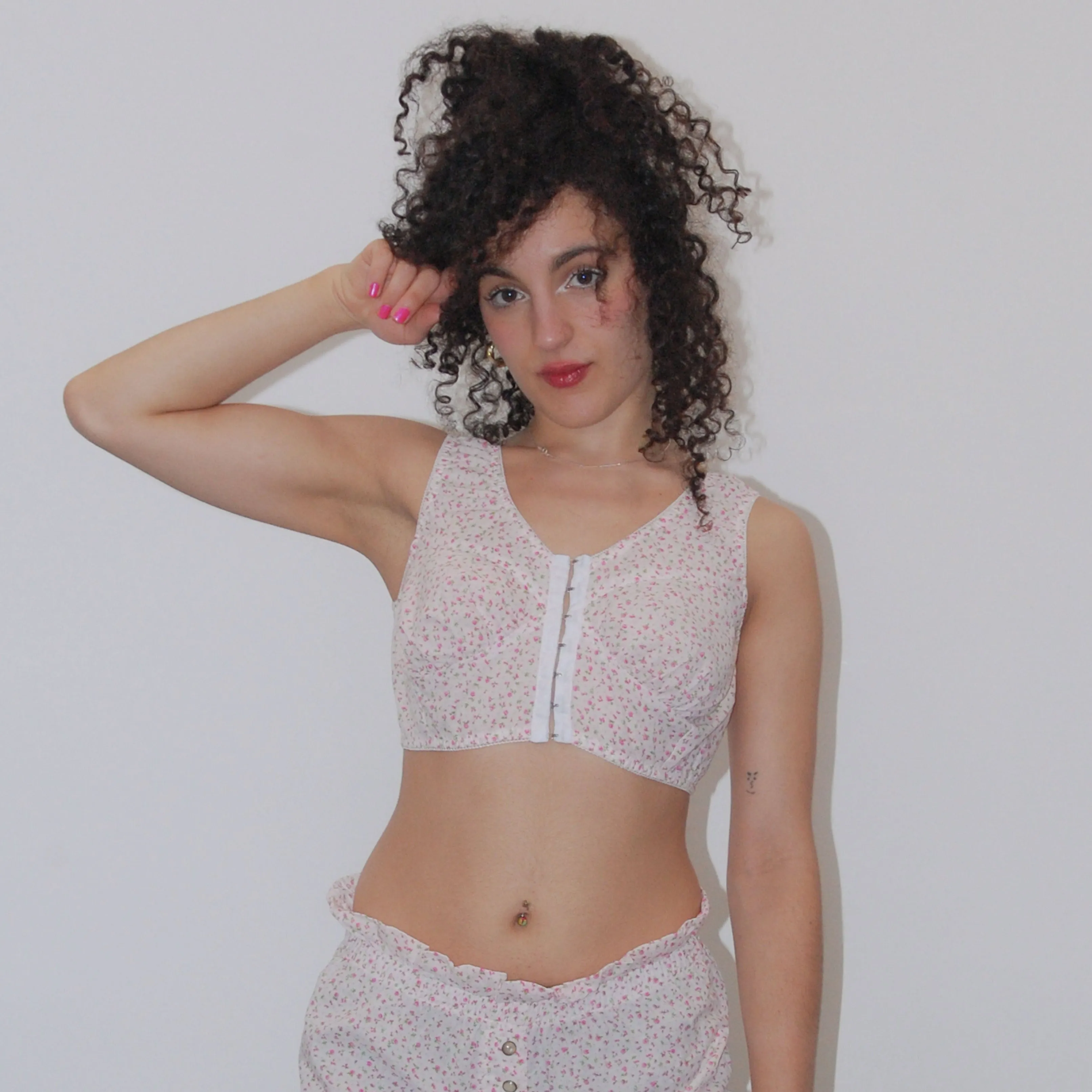 Floral Bustier / White