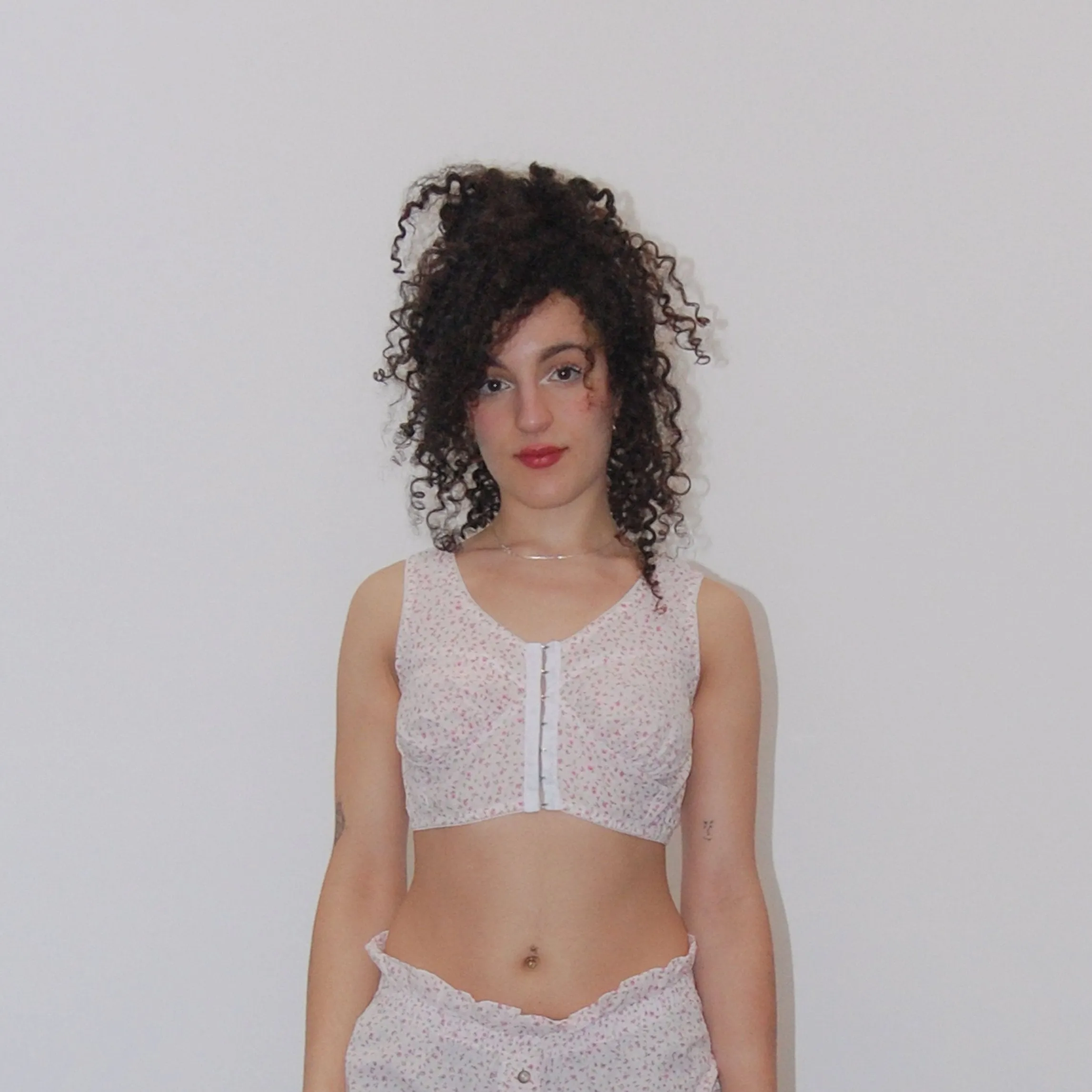 Floral Bustier / White