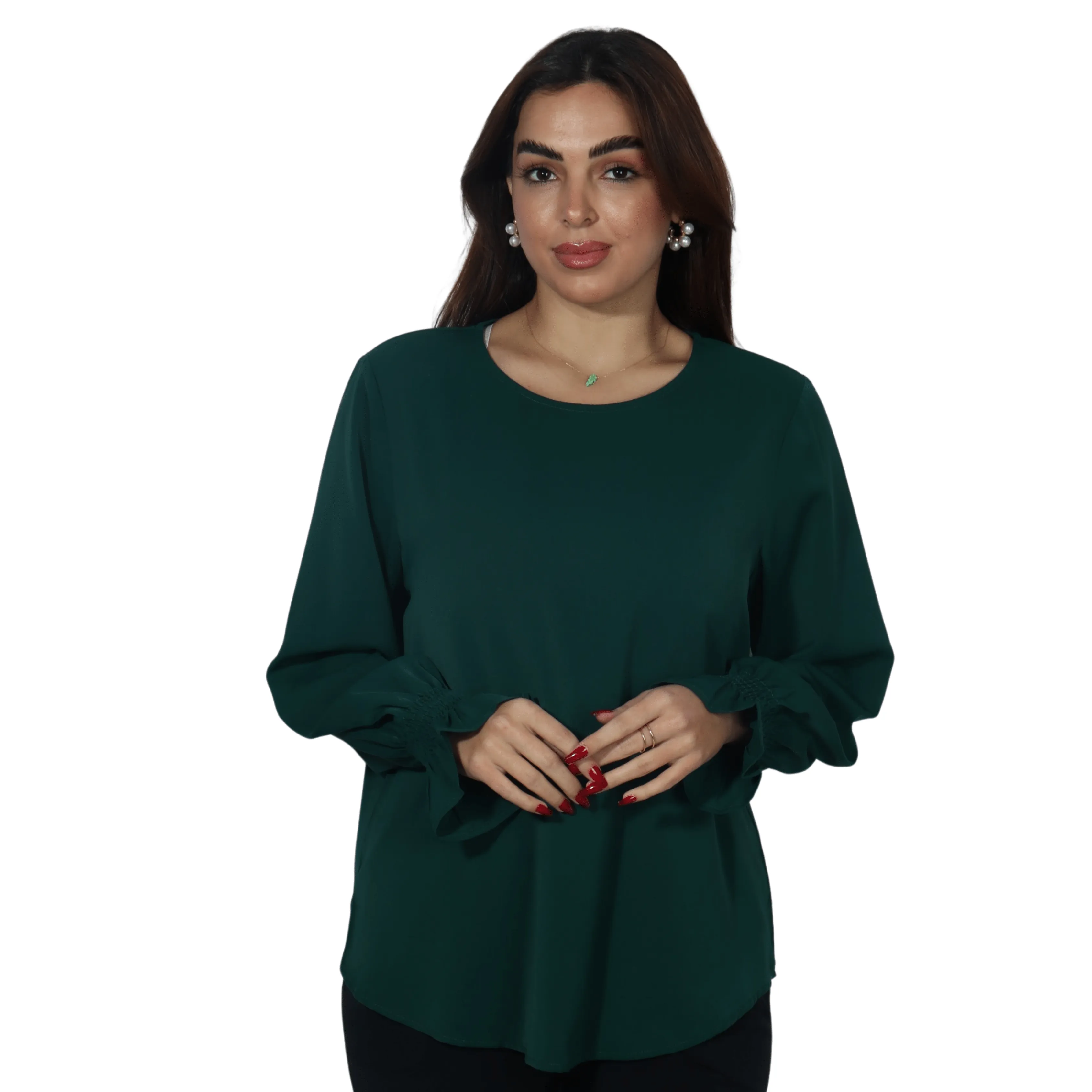 Flowy blouse long sleeves