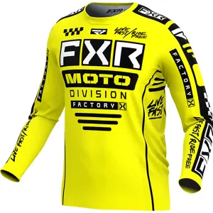 FXR  Podium Gladiator MX Jersey Lightweight Breathable Mesh Slim Fit Yellow Black