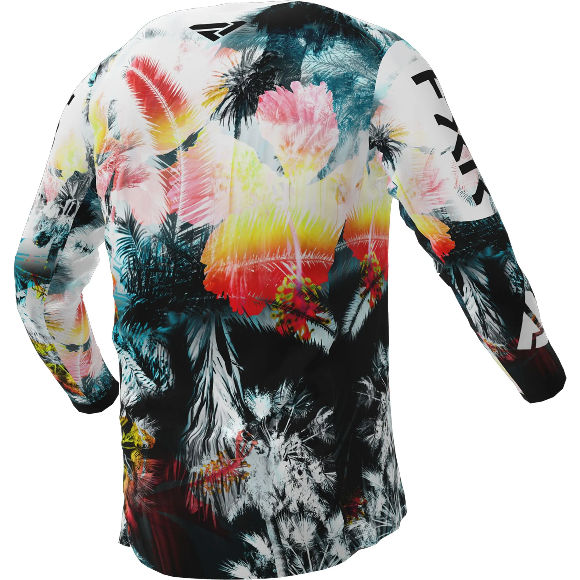 FXR  Podium MX Jersey Safari Lightweight Slim Fit Design Drop-Tail Hem Collared