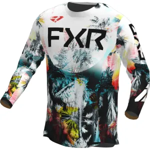 FXR  Podium MX Jersey Safari Lightweight Slim Fit Design Drop-Tail Hem Collared