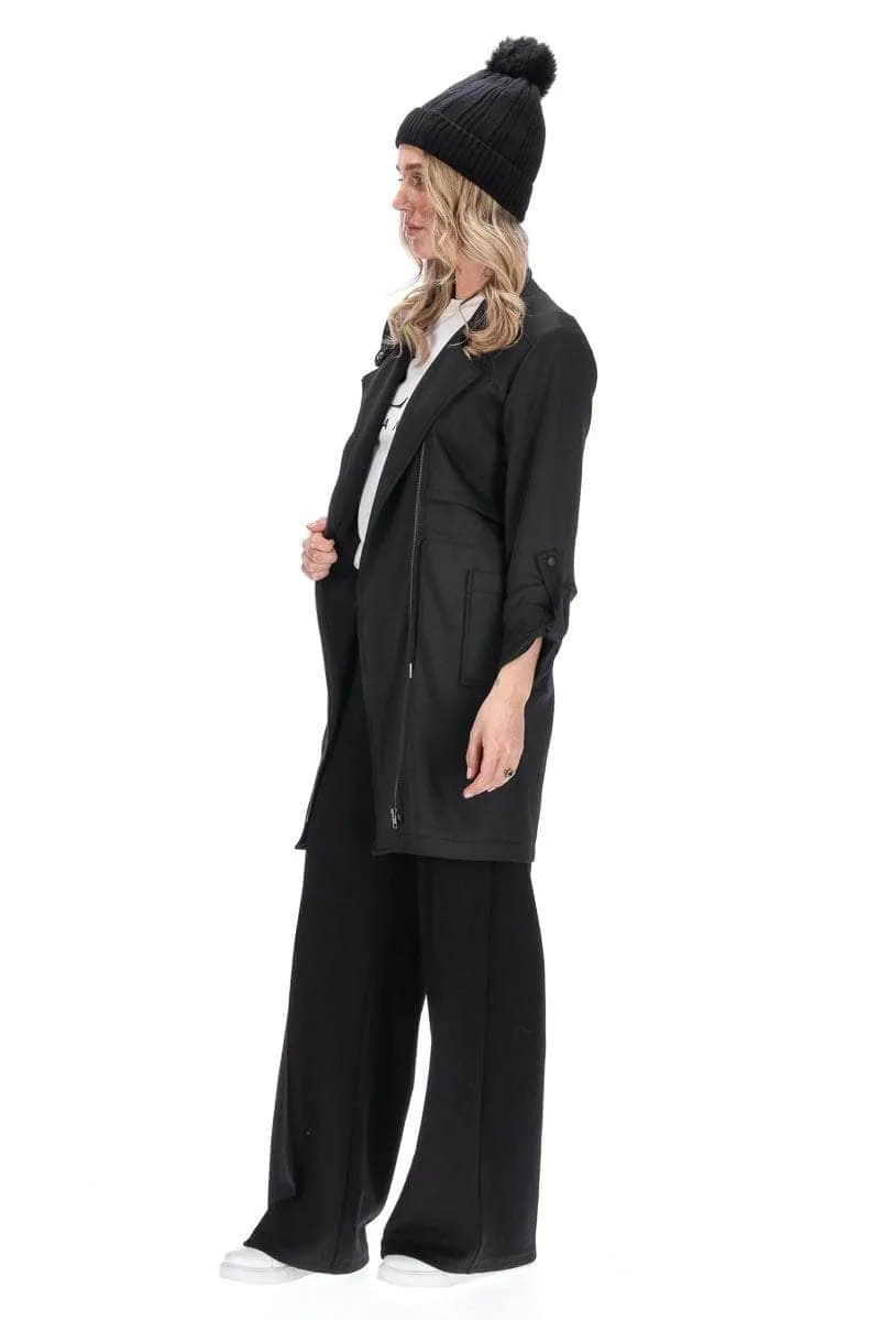 Gibson Viscose Coat Black