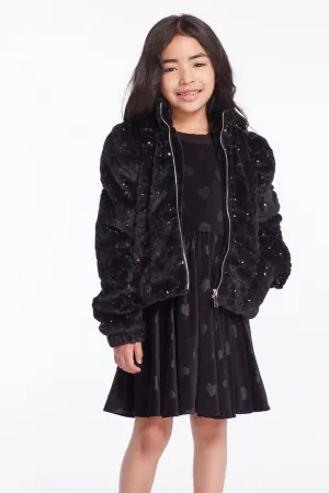 Girls Licorice Puff Sleeve Jacket