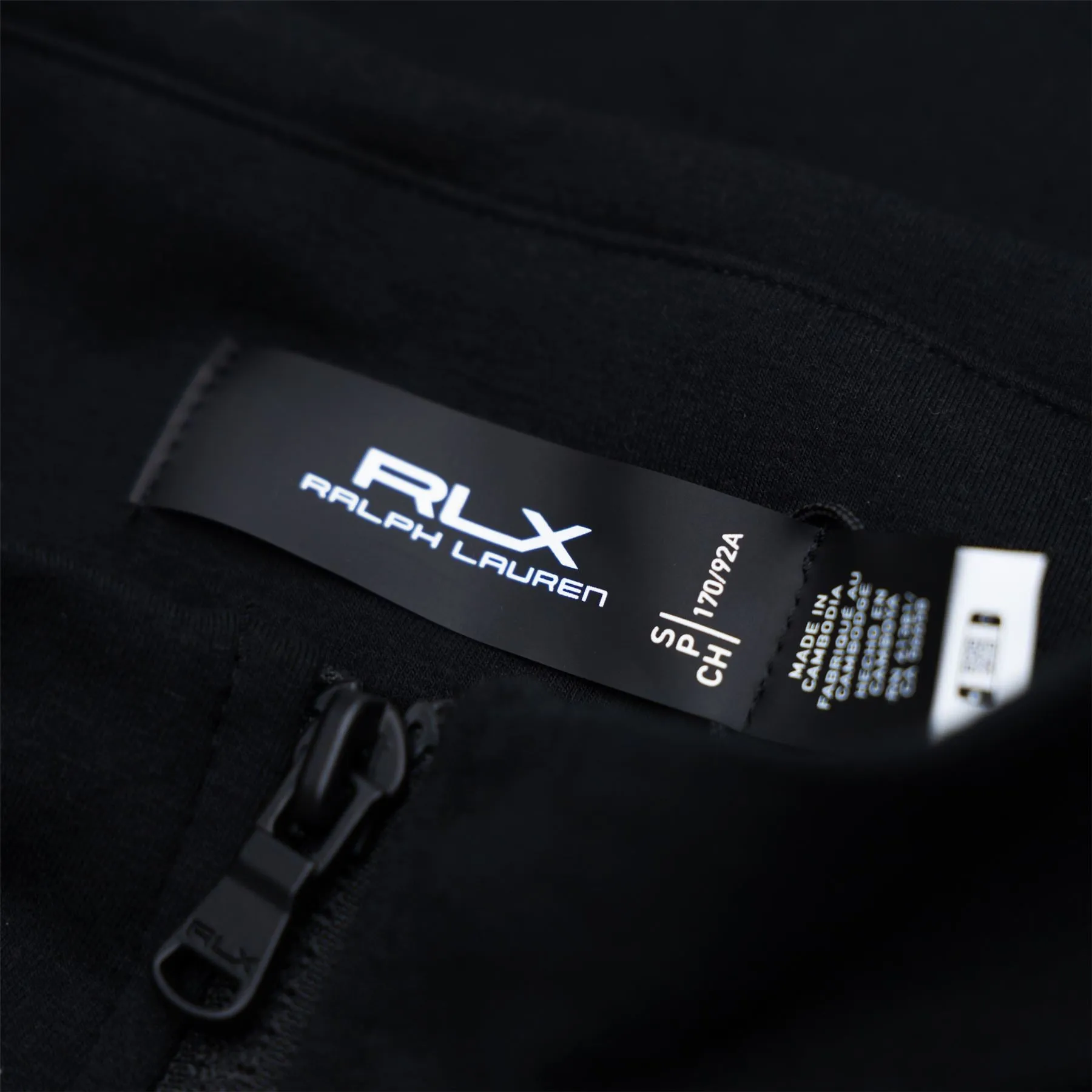 Glen Plaid Hybrid Full Zip Vest Polo Black/Crisp Glen - SS24