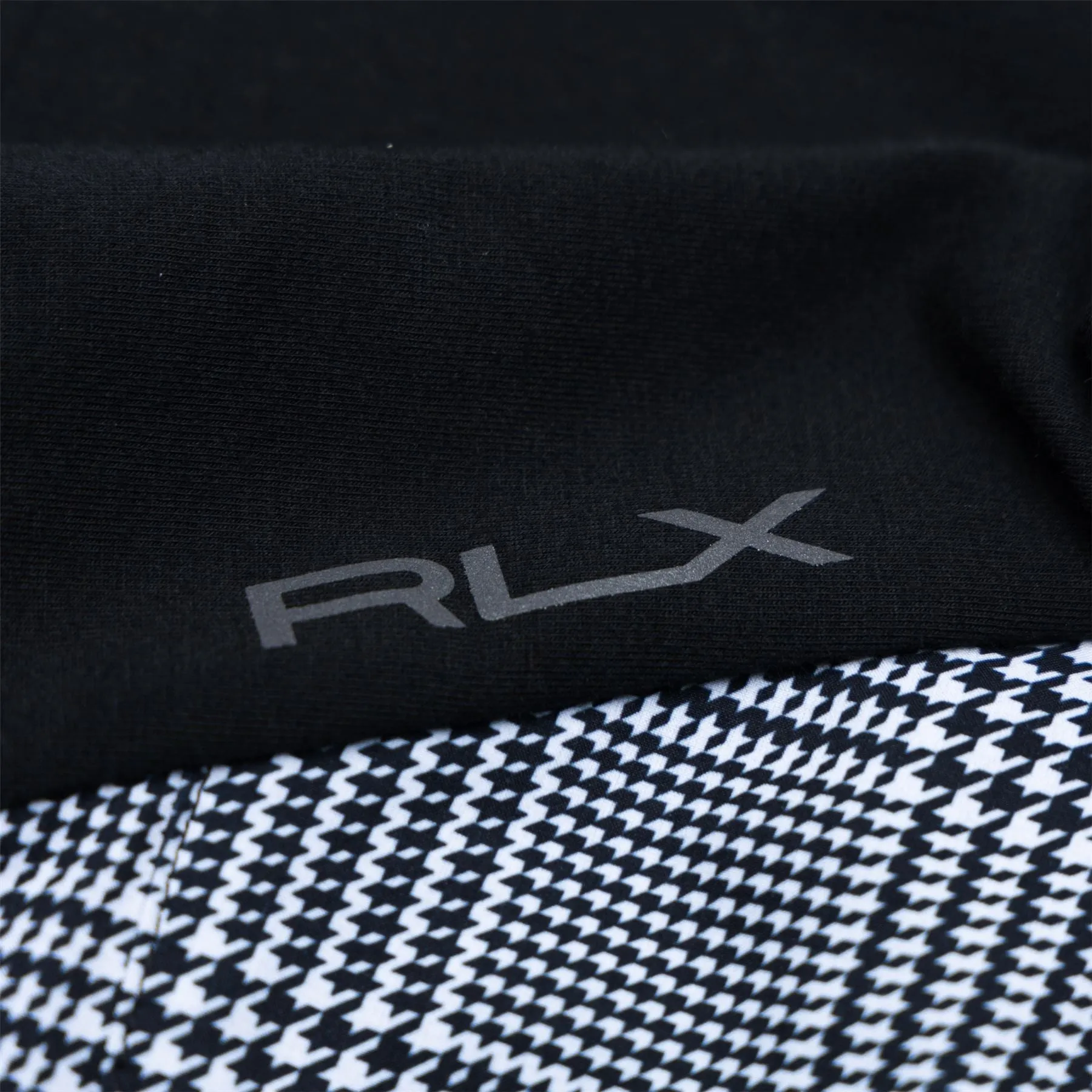 Glen Plaid Hybrid Full Zip Vest Polo Black/Crisp Glen - SS24