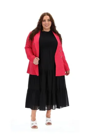 Gray Fitted Blazer Berry