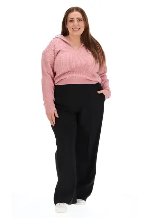 Half Zip Knit Pink