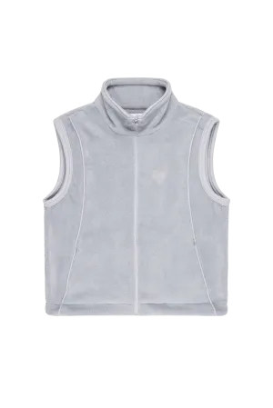 HEAVY HEART FLEECE VEST ULTIMATE GREY