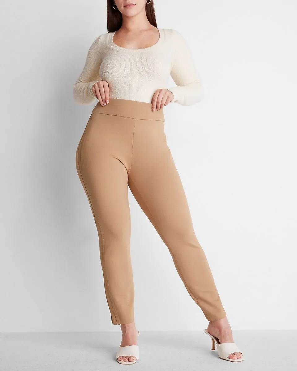 High Waisted Luxe Comfort Curvy Skinny Columnist Ankle Pant in Pecan