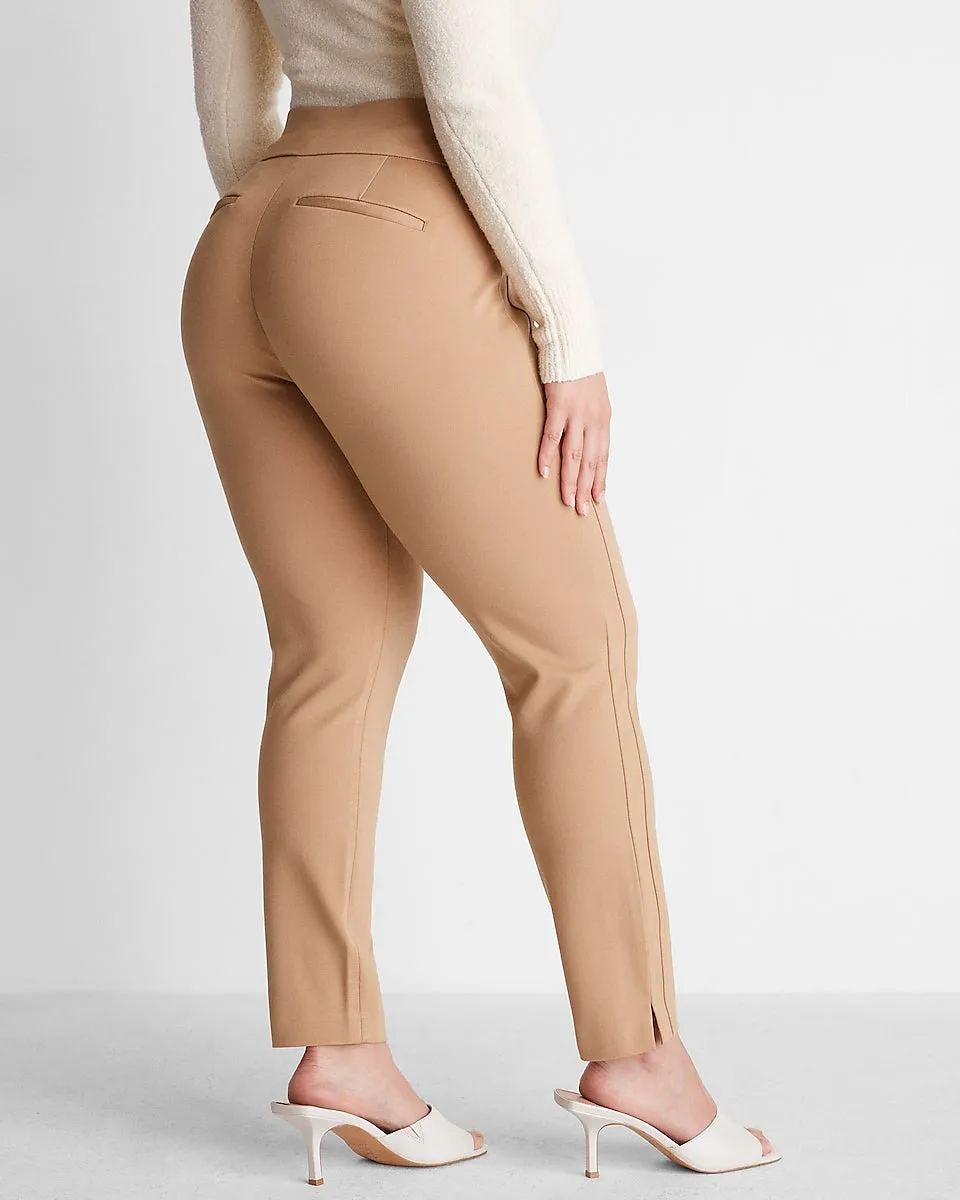 High Waisted Luxe Comfort Curvy Skinny Columnist Ankle Pant in Pecan