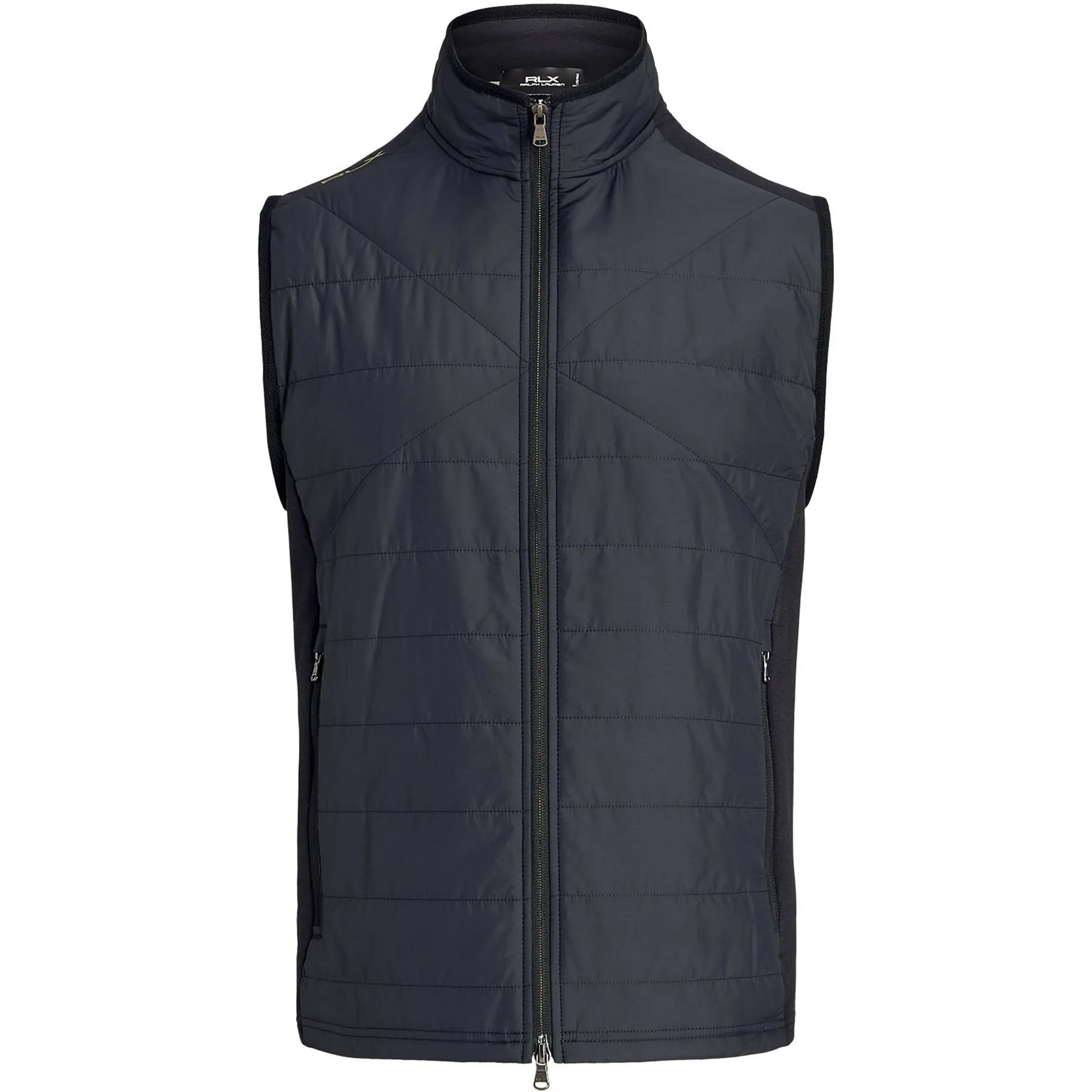 Hybrid Full Zip Vest Polo Black - SS24