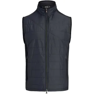 Hybrid Full Zip Vest Polo Black - SS24