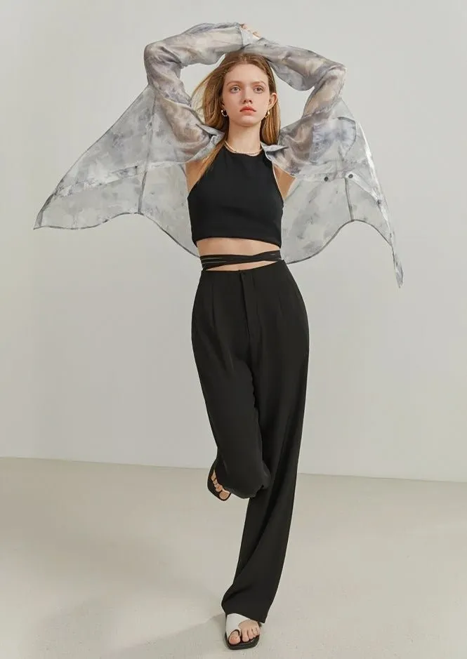 INK SUMMER LONG SLEEVE LOOSE SHIRT