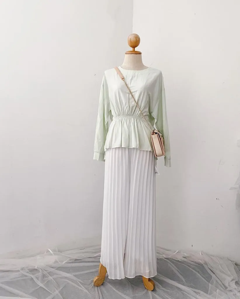 Korean  Peplum Top - Mariya