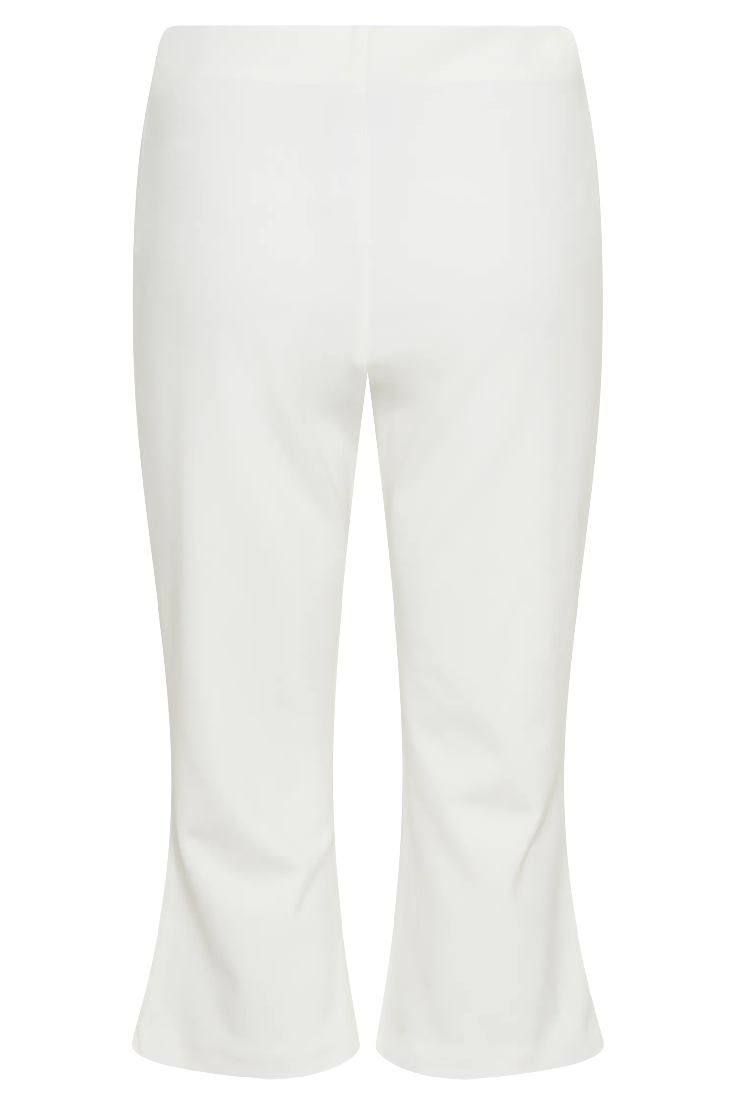 Layla Flared Crepe Capri Pants - White