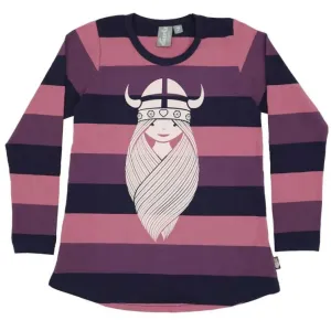 Long sleeve tee- purple stripe Freja