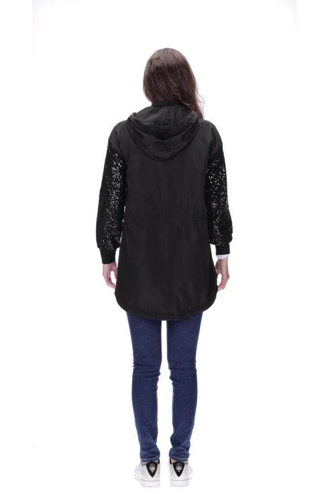 Lucia Sequin Jacket Black