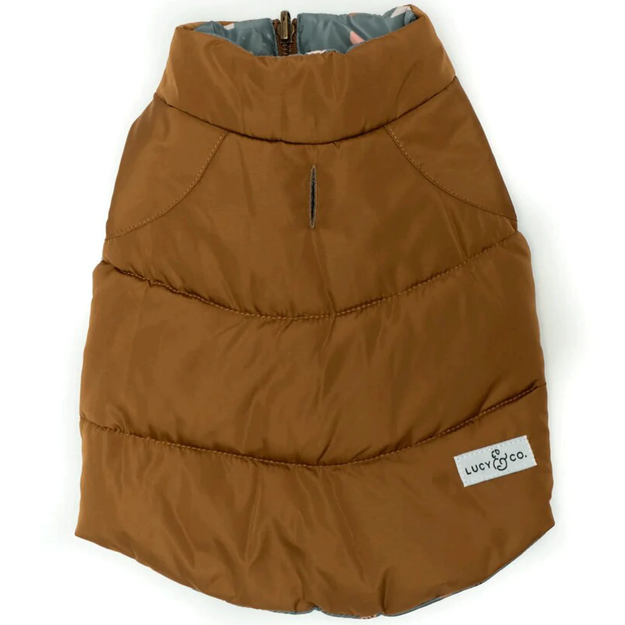 Lucy & Co. Take a Hike Reversible Puffer Vest for Dogs